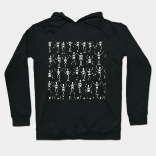 funny skeleton 2 seamless pattern Hoodie